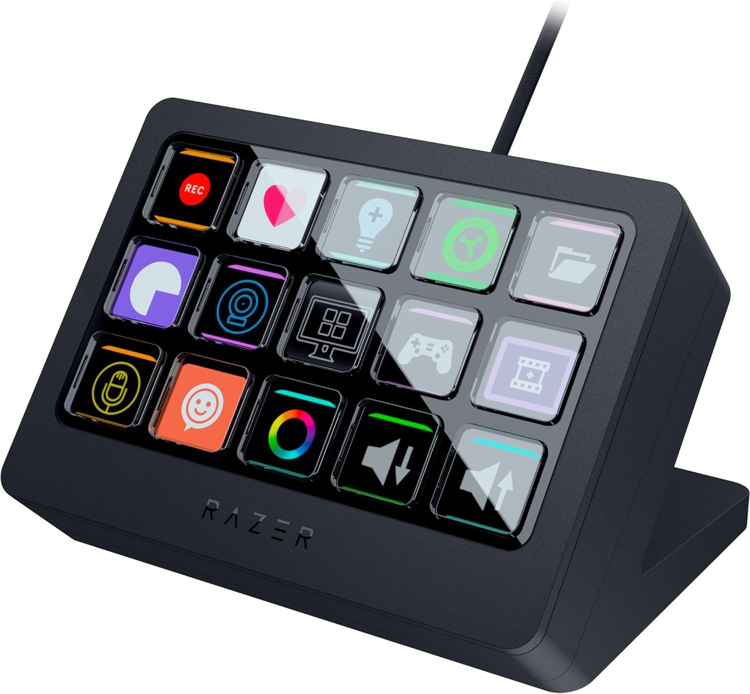 Razer Stream Controller X: All-in-One Keypad for Streaming - 15 Switchblade Buttons - Multi-Link Macros - Swappable Magnetic Faceplate - Designed for PC & Mac Razer Stream Controller X: All-in-One Keypad for Streaming - 15 Switchblade Buttons - Multi-Link Macros - Swappable Magnetic Faceplate - Designed for PC & Mac
